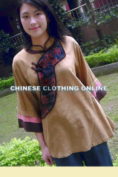 3/4-sleeve Mandarin Blouse (CM)