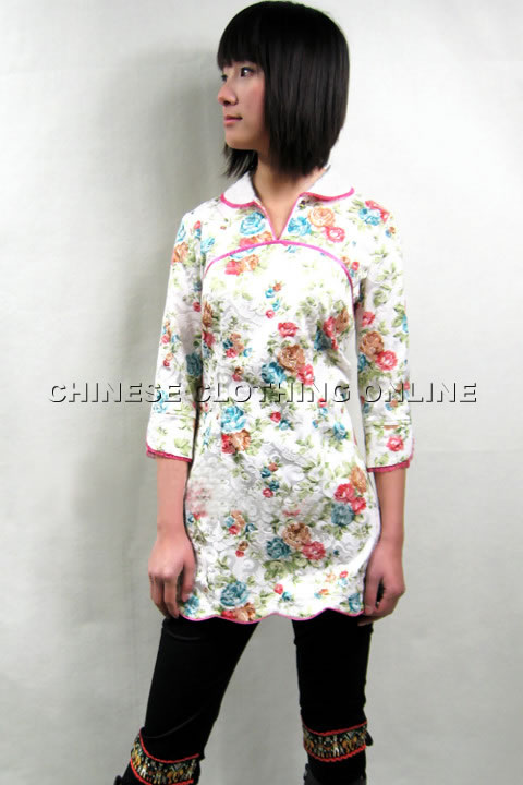 3/4-sleeve Mandarin Blouse (CM)