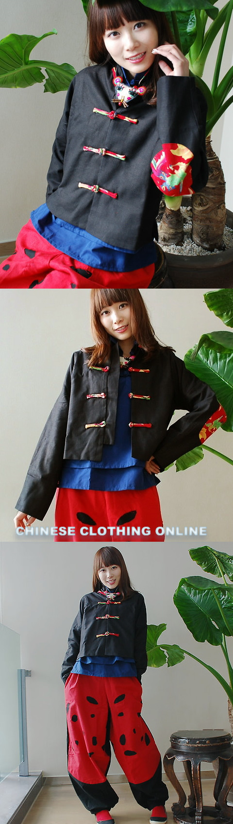 Ethnic Elbow Patch Blouse/Jacket (CM)