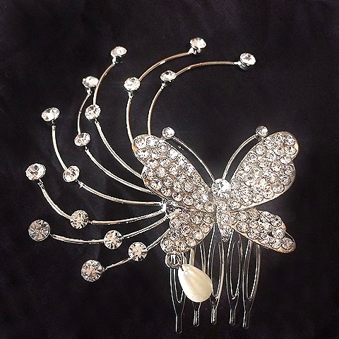 Sparkling Floral Hair Grip