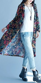 Trendy Ethnic Cotton Linen Printing Coat (RM)