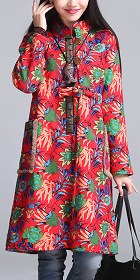 Trendy Ethnic Cotton Wadded Faux Wool Coat (RM)