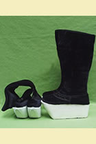 Stage Footwears - High Boots with Wooden Sole