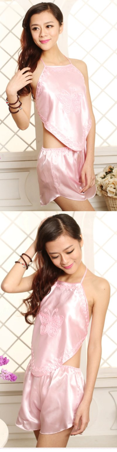 Silky Butterfly Emboss Halter Top (RM)