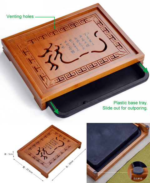 Bamboo Rectangle Tea Tray