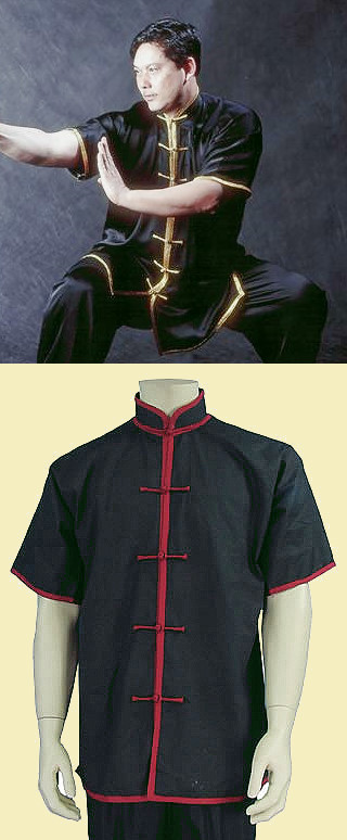 Mandarin Collar Short-sleeve Kung Fu Shirt (CM)